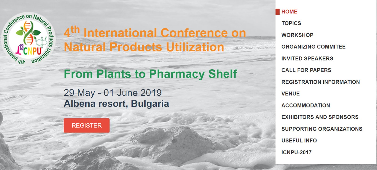 ICNPU-2019 4th International Conference on Natural Products Utilization From Plants to Pharmacy Shelf, supported by INPST