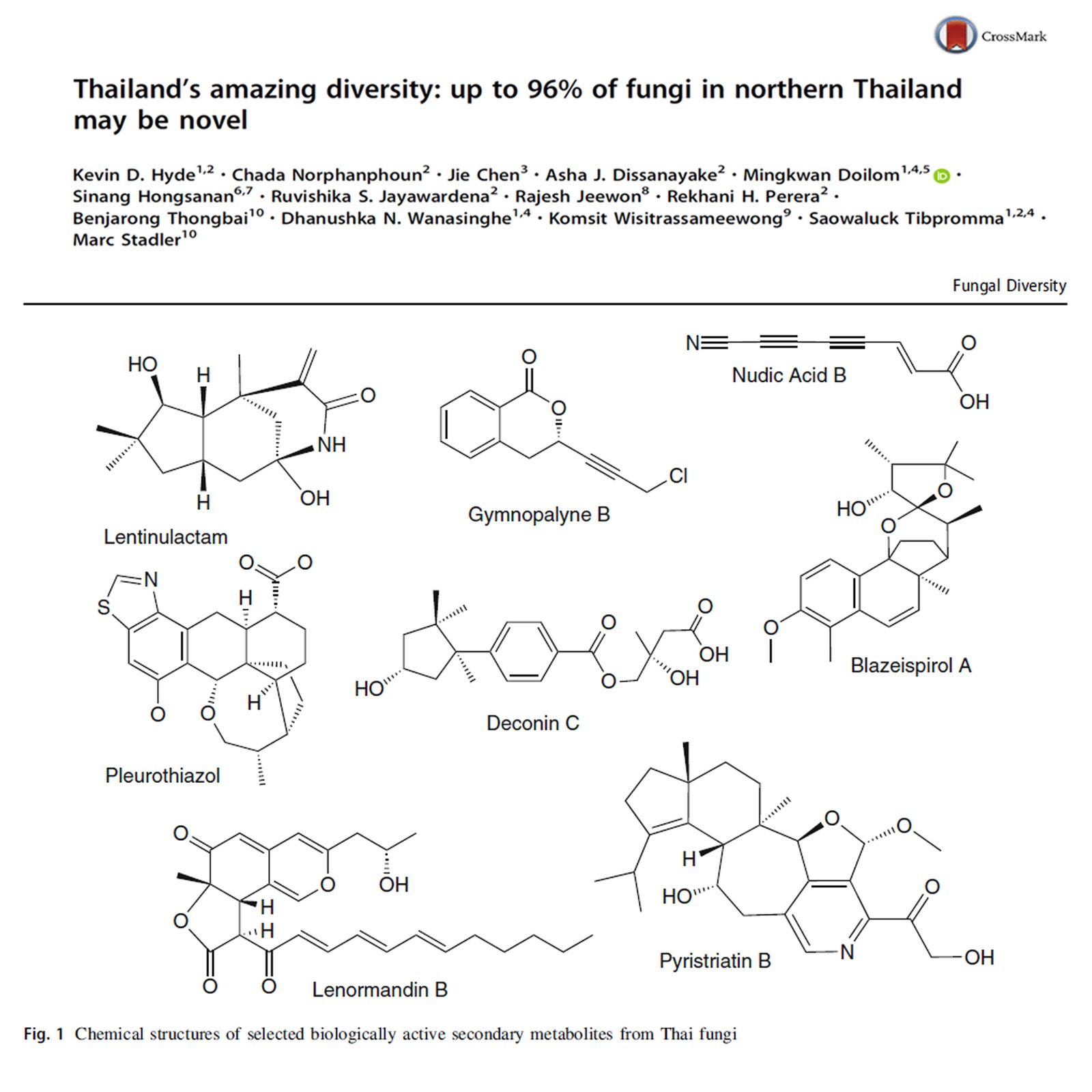 Thailand’s amazing diversity: up to 96% of fungi in northern Thailand may be novel